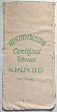 Antiquité Poche de coton Northwestern Certified Vernal.