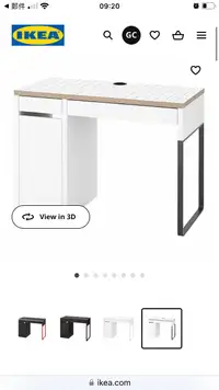 IKEA MICKE desk, white/anthracite