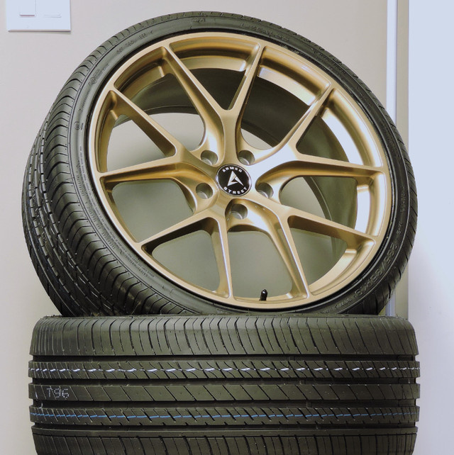 BRAND NEW! GLOSS BRONZE 19 INCH CONCAVE rims W/NEW TIRES! sniper in Tires & Rims in Edmonton - Image 2