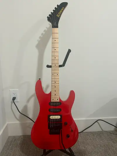 Almost brand new Kramer Striker with HSS configuration and a Floyd rose special with tremolo. Played...