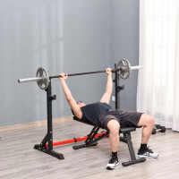 Steel Height and Base Adjustable Barbell Squat Rack and Bench Pr