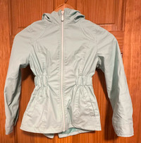 Seafoam green girls waterproof jacket size 8