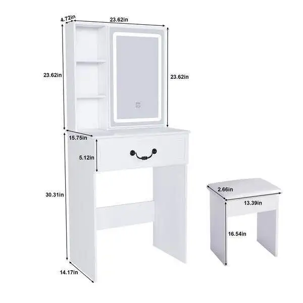 White Makeup Vanity; Vanité de maquillage in Health & Special Needs in Laval / North Shore - Image 6