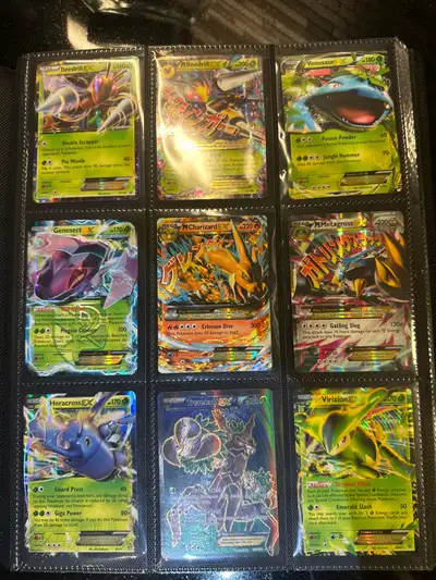 Pokemon cards are in mint condition no bends and are 2009-2021. 73 cards are Ex, X and mega cards. S...