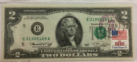 LUCKY MONEY TWO DOLLAR BILL FIRST DAY OF ISSUE APRIL 13, 1976