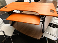 Height adjustable standing desk top