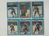 1979-80 OPC, "Key" rookies, all stars, hockey cards, 6 cards, VG