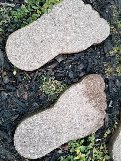 Concrete patio stone feet, View more