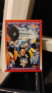 1991-92 Score Canadian English #315 Mario Lemieux, Stanley Cup