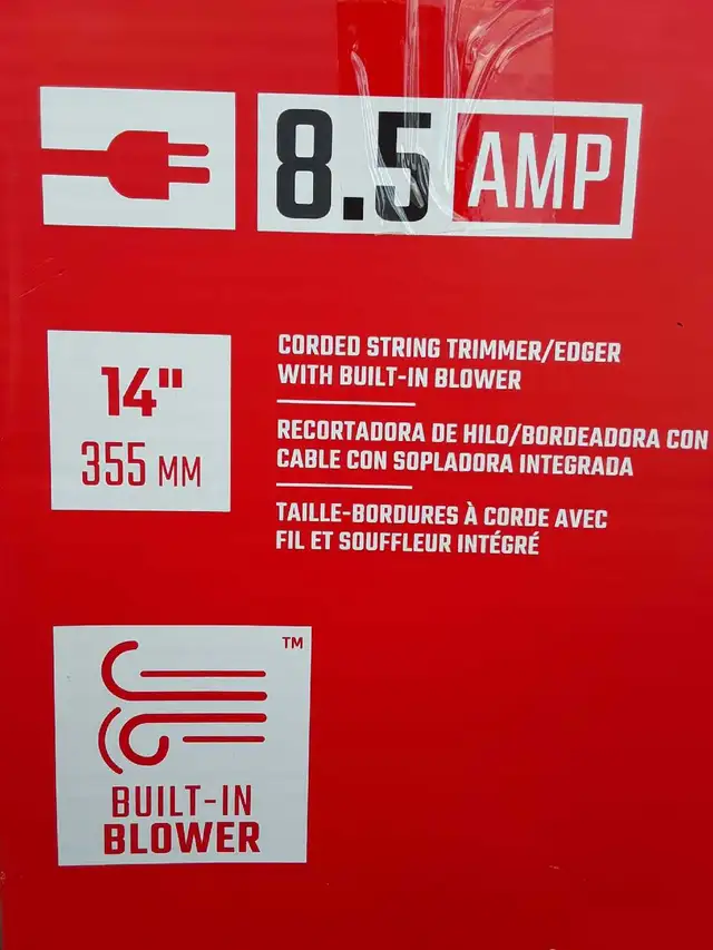 NEW 8.5amp. weed eater Grass trimmer in Lawnmowers & Leaf Blowers in Kingston - Image 3