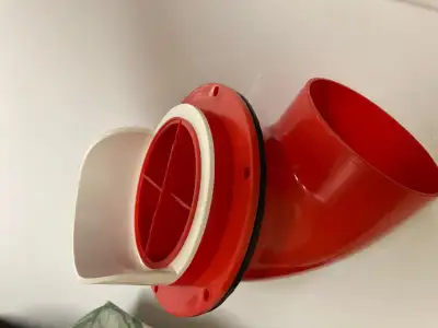 Chicken feeder rain proof feeder c/w connecting seal port for gravity feed for buckets, barrels, etc...