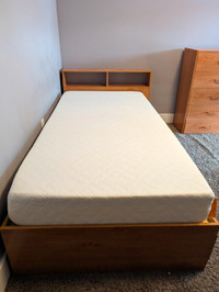 Twin Bookcase Bed Frame and Mattress