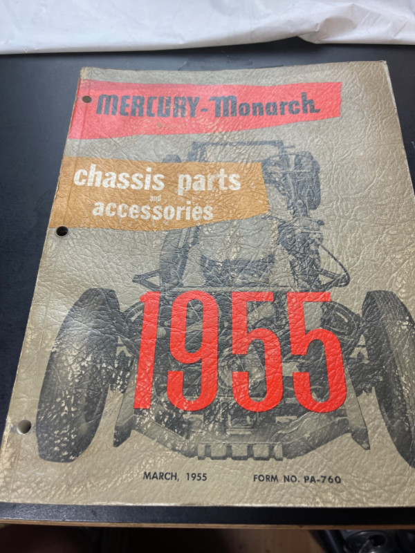 1955 MERCURY MONARCH CHASSIS PARTS  & ACCESSORIES CATALOG #M1288 in Textbooks in Edmonton