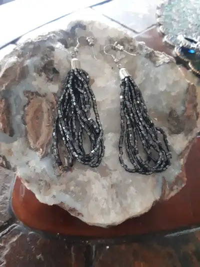 Vintage Earrings hanging beads , like new, View more