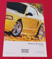 2000 AMERICAN RACING WHEELS AD WITH MUSTANG GT RETRO