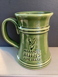 Green "Alexander Keith's Fine Beers" Beer Stein Mug