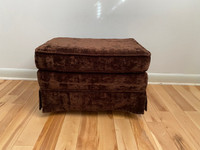 Brown velvet ottoman MCM