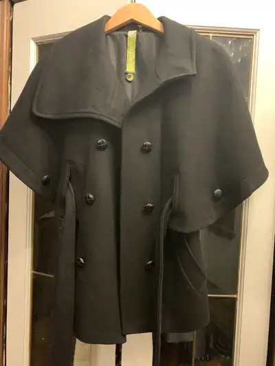 Black cape jacket , View more