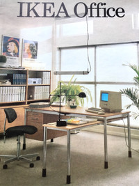 IKEA ‘Signatur’ L-Shape Light Oak Desk with typing return
