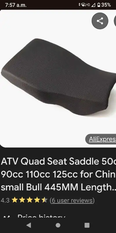 Selling a brand new still in the package 125 cc Chinese ATC bullet seat 50 dollars if interested cal...