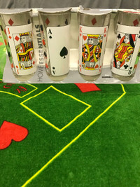 Poker/ Bridge Home Essentials Tall Playing Card Glass Set