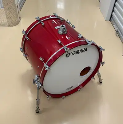 Yamaha 22x18 Absolute Hybrid Maple Bass Drum Red Autumn AMB2218, View more