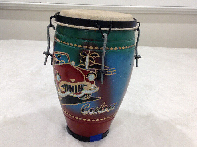 Cuba drum new condition 14" H x8" w form top x 5" w from bottom in Drums & Percussion in Hamilton