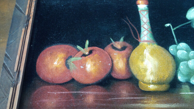 Mexican Original Oil Velvet Painting by Neverez, Still Life in Arts & Collectibles in Stratford - Image 3