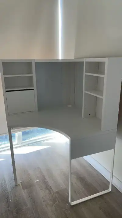 White Desk with Shelving, View more