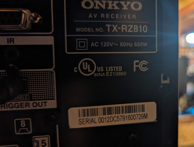 Onkyo TX RZ 810 4k receiver in General Electronics in Mississauga / Peel Region - Image 4