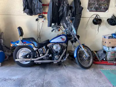 1986 Harley-Davison softail custom. Comes with detachable backrest,saddlebags, extra seat and windsh...
