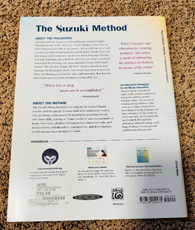 Suzuki Piano School, Vol 1: Book & CD in Textbooks in Calgary - Image 2
