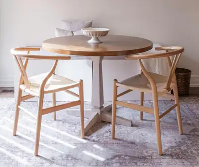 Brand New Round Wood Dining Table – Never Assembled, View more