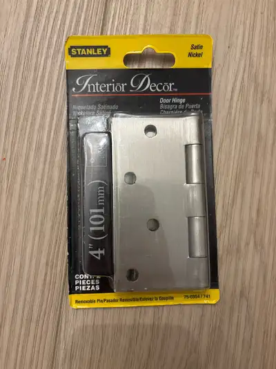 Stanley Interior Decor 4" (101mm) Bright Chrome Door Hinge, View more