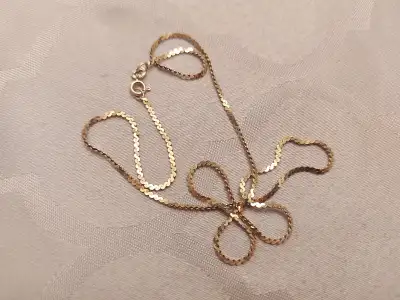 Yellow gold chain.14K .17.5 inches . 3.9 grams. ., View more