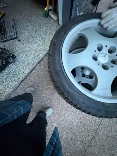 C class Mercedes rims winter tires if interested text 5873418518