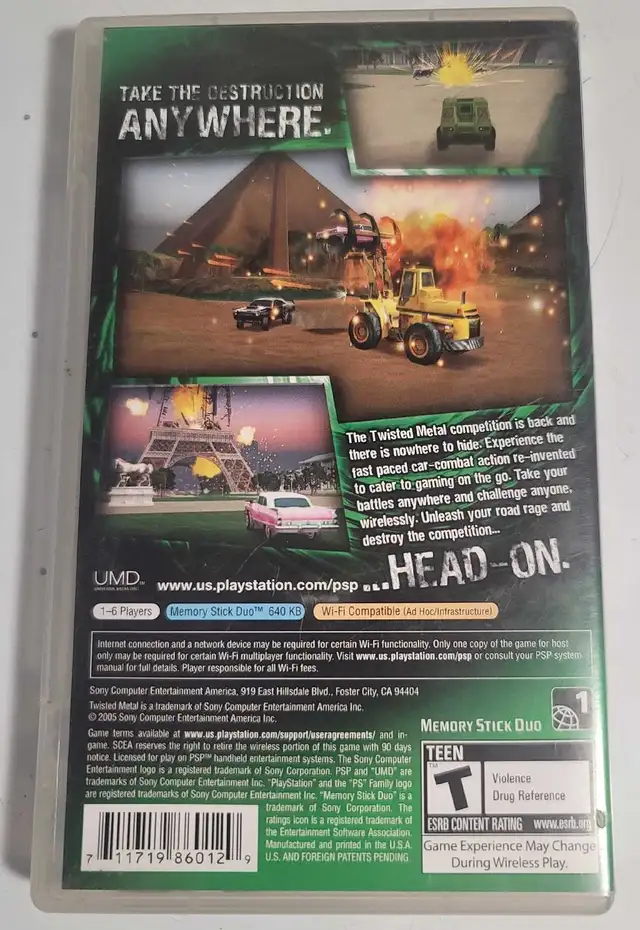 Twisted Metal Head On PSP in Sony PSP & Vita in Barrie - Image 3