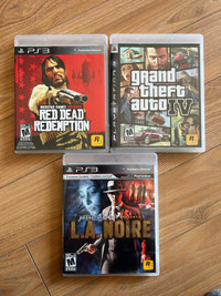 GTA4, Red Dead Redemption, La Noire - PS3 Rockstar Games