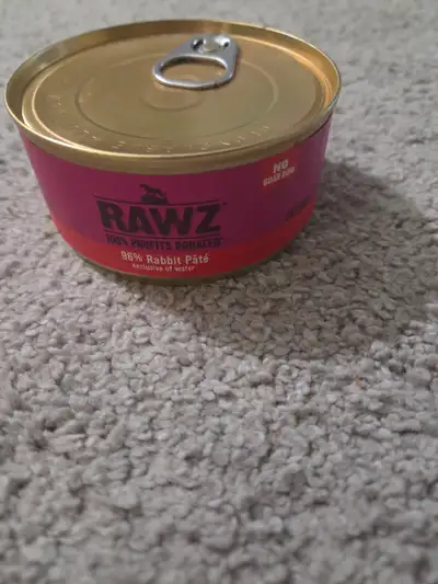 RAWZ 96% Rabbit Pate Premium Canned Wet Cat Food, 5.5oz Cans, View more