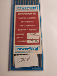 tig tungsten electrode 5/32x 7" EWZr-1