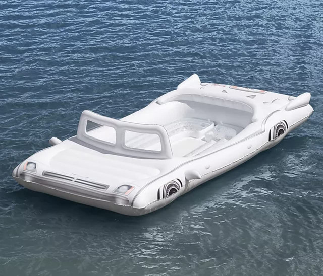 NEW—Mega Size Convertible Crusier Retro White Limo Island Float in Water Sports in London - Image 2
