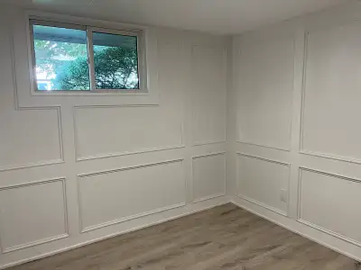 Spacious one of two bedrooms in basement apartment for rent. Exclusive kitchen and bathroom, shared...