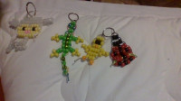 4 keychain animals lizerd, chick, ladybug, lamb all for only $10