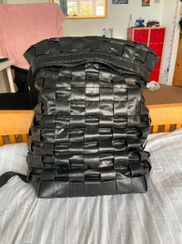 Bottega Veneta Black Maxi Intrecciato Leather Cassette Backpack