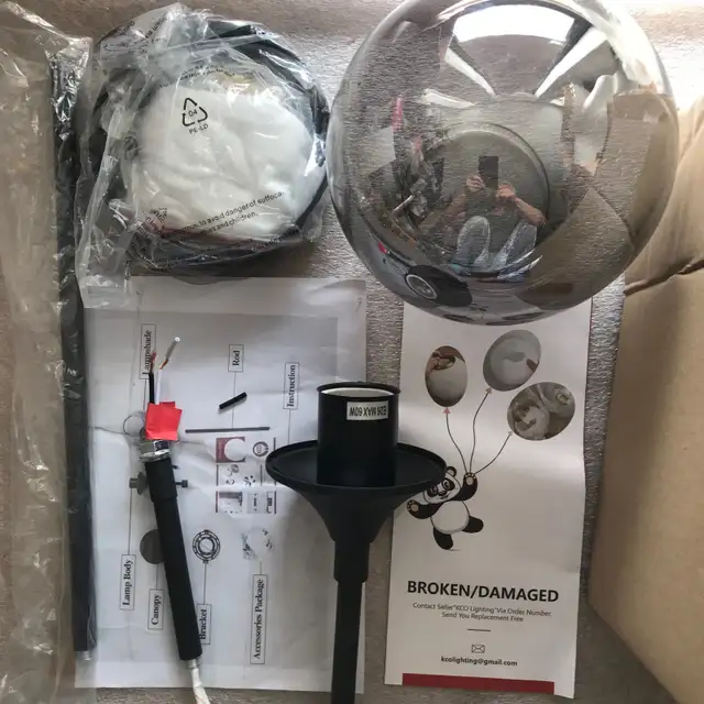 KCO Modern Light Smoke Grey Glass Globe Wall Sconce Black Matt in Indoor Lighting & Fans in City of Toronto - Image 7