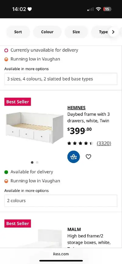 IKEA HEMNES Daybed frame - mattress included, View more
