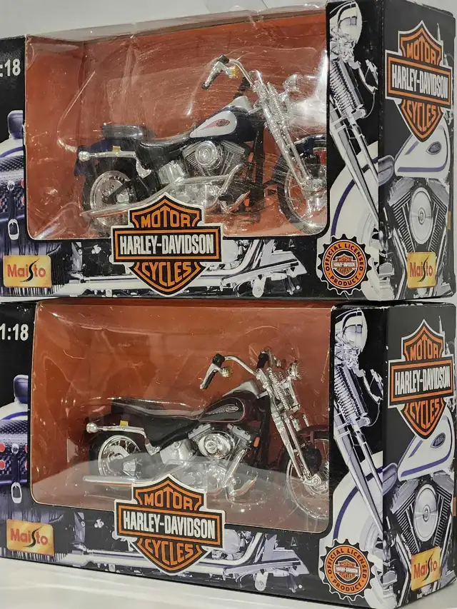 Harley-Davidson Springer Softail 1:18 diecast Motorcycles model  in Toys & Games in Edmonton - Image 11