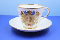 Adderley Queen Elizabeth II Coronation Teacup and Saucer