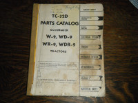 McCormick W9, WD9, WR9, WDR9 Tractor Parts Catalog TC-32D