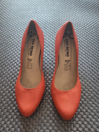 "GEO REINO" WOMEN'S HEELS - ORANGE - OBO